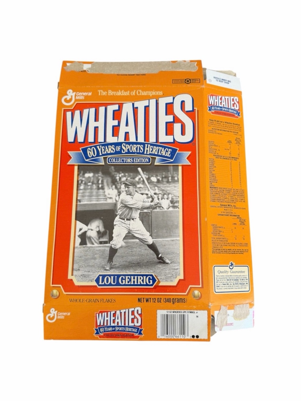 Wheaties Lou Gehrig 60 Years Sports Heritage Collectors Edition Box